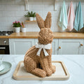 Rabbit Statue Wicker Weave Bunnies, Easter Bunny Home Decor