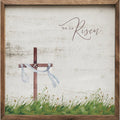 He Is Risen Cross Whitewash